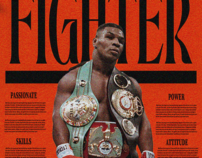 poster design "MIKE TYSON" just for showing my skills.