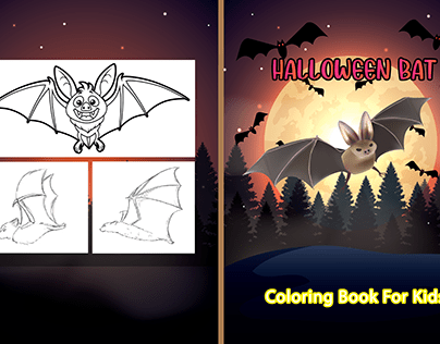 halloween bat coloring book for kids