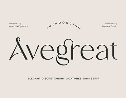 Avegreat - Sans Serif Font