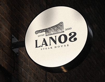 Steak House Logo_Lanos. Visual Identity | #2023