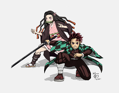 Fan Art: Demon Slayer - Tanjiro and Nezuko