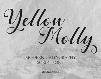 Yellow Molly - Modern Callygraphy Script Font
