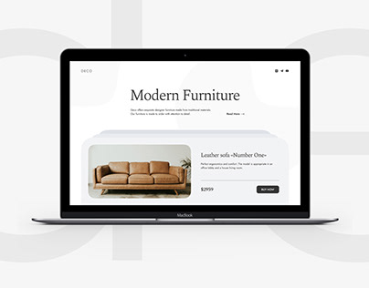 Homepage for Furniture Store