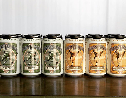 Label Design & Branding for Texas Leaguer Brewing Co.