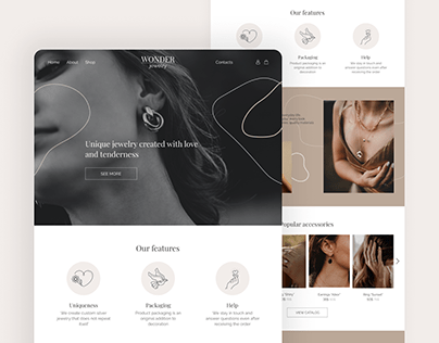 Jewelry store - Website design concept