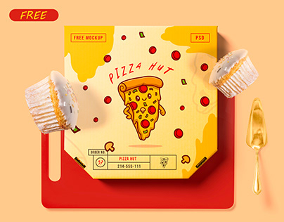 FREE Pizza Packaging Mockup