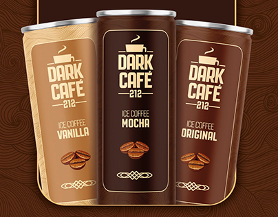 Dark Cafe Ice Coffee Packaging Design
