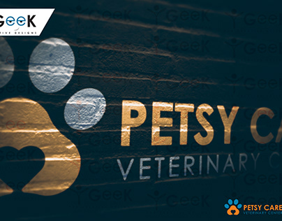 Petsy care veterinary center logo concept design