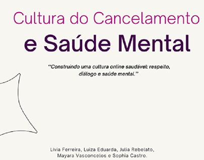 Cultura do cancelamento e saúde mental