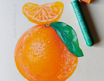 Fruit Drawing with Oil Pastels