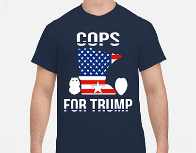 Flag of the United States Cops For Trump shirt