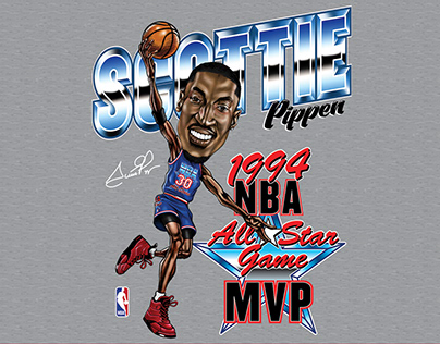 SCOTTIE PIPPEN - LICENSED GRAPHIC FOR MITCHELL & NESS