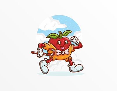 Happy And Cheerful Fruit Gentelman ( Logo For Sale )