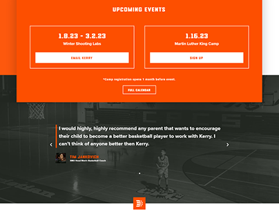 Basket Ball Academy Website using Elementor & WordPress