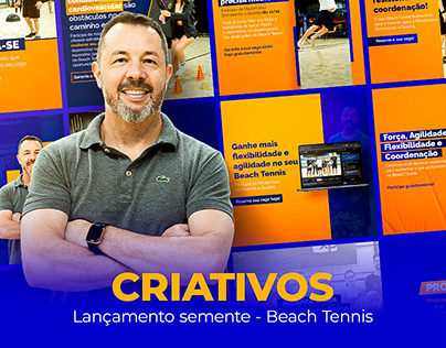 Criativos para lançamento semente - Beach Tennis