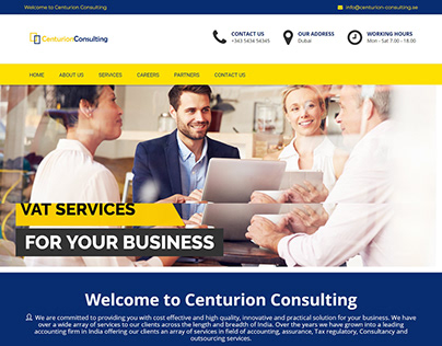 WordPress Website Design for centurion-consulting dubai