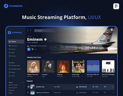Music Streaming Platform - UI Design