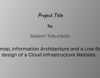 Project thumbnail - Cloud Infrastructure Low fidelity website