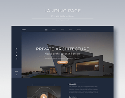 Landing page. PRIVATE ARCHITECTURE