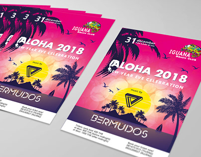 New Year poster design for BERMUDOS club