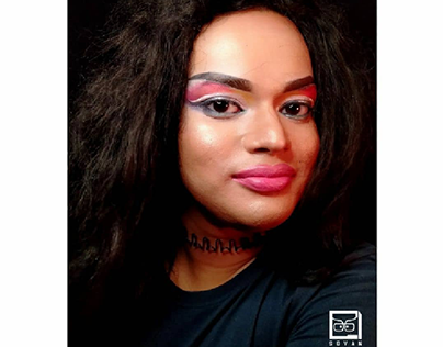 Drag queen transformation makeup