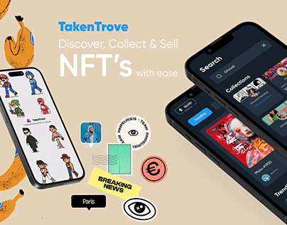 NFTs marketplace - TakenTrove App concept