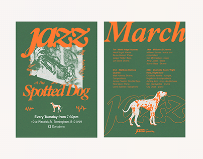 March Jazz Poster - Jazz At The Spotted Dog