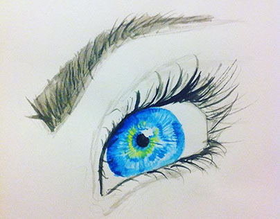 Blue Water Color Eye