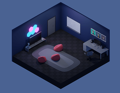 3D Isometric Personal Room