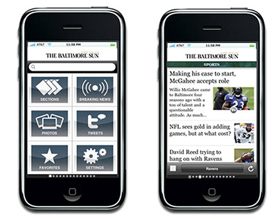 Baltimore Sun iPhone Mobile App