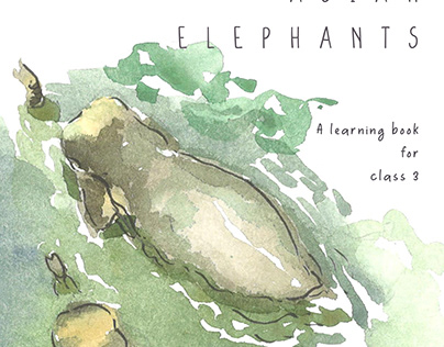 'Asian elephants' children's book design