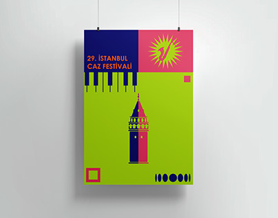 "Istanbul Jazz Festival Poster II"(Uni Assignment 2023)