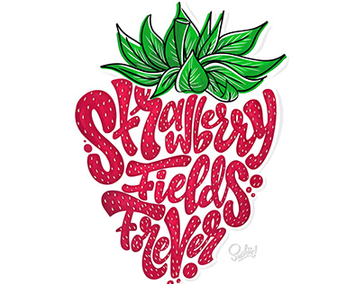 Lettering "Strawberry Fields" - The Beatles