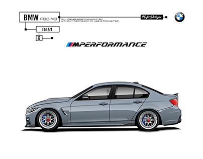 BMW M3 F80 Illustration