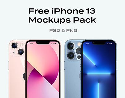 Free iPhone 13 Mockups Pack