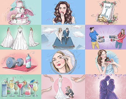weddingdream.com - June illustrations