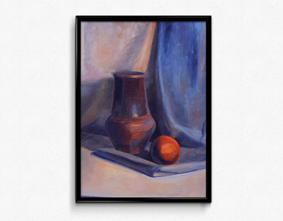 Oil painting. Still life. Picture