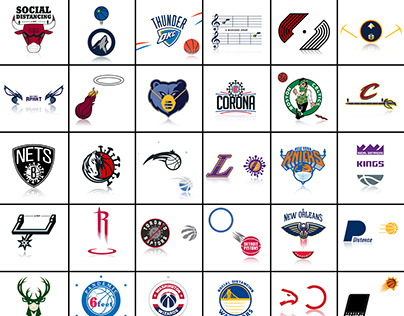 NBA "Social Distancing" Logos