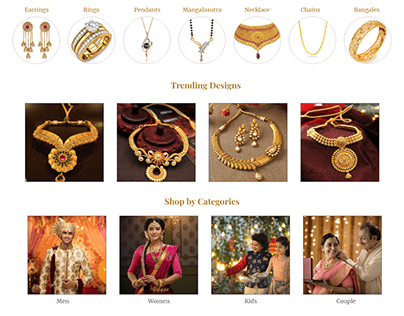 Jewellery Website Landing Page and Prototypying