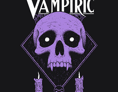 Skull shirt design for Vampiric (metal band)