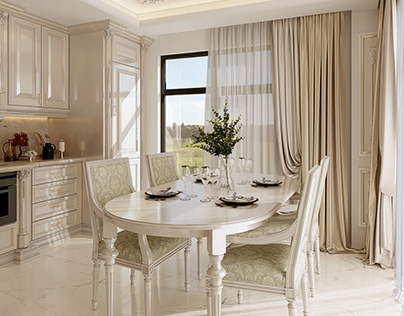 Lux Kitchen: Classic Elegance & Gold Accents