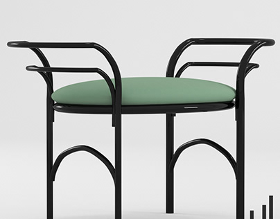Stool design inspired by Michael Thonet chair