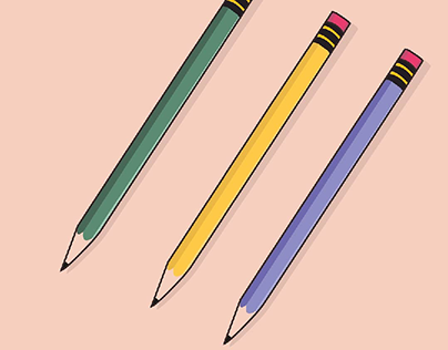 pencil flat design