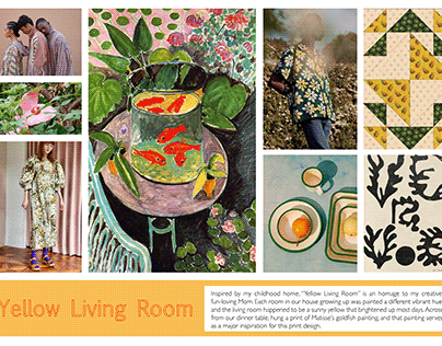 Yellow Living Room : Print Design