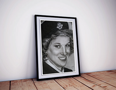 Princes Diana drawing On paper
