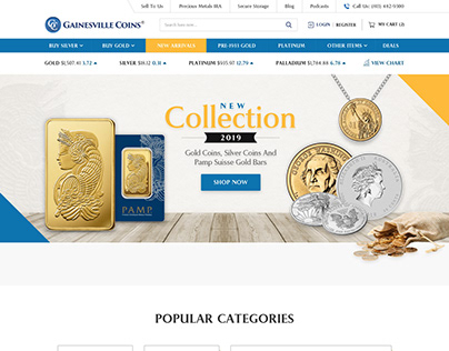 Gold & Silver Coins Webpage