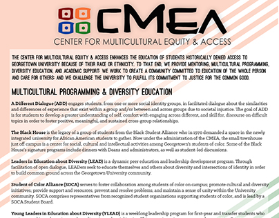 CMEA Programs & Services One-Pager