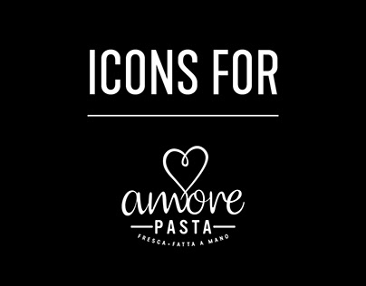 Set of icons for Amore Pasta