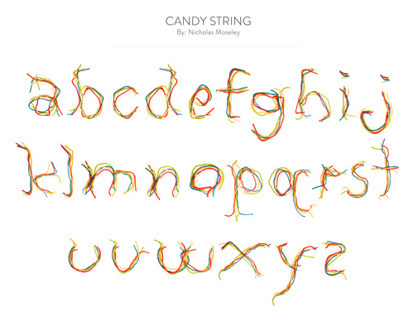 Candy String Visual Alphbet
