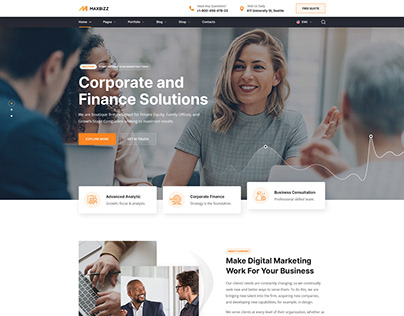 Maxbizz - Consulting & Financial WordPress Theme